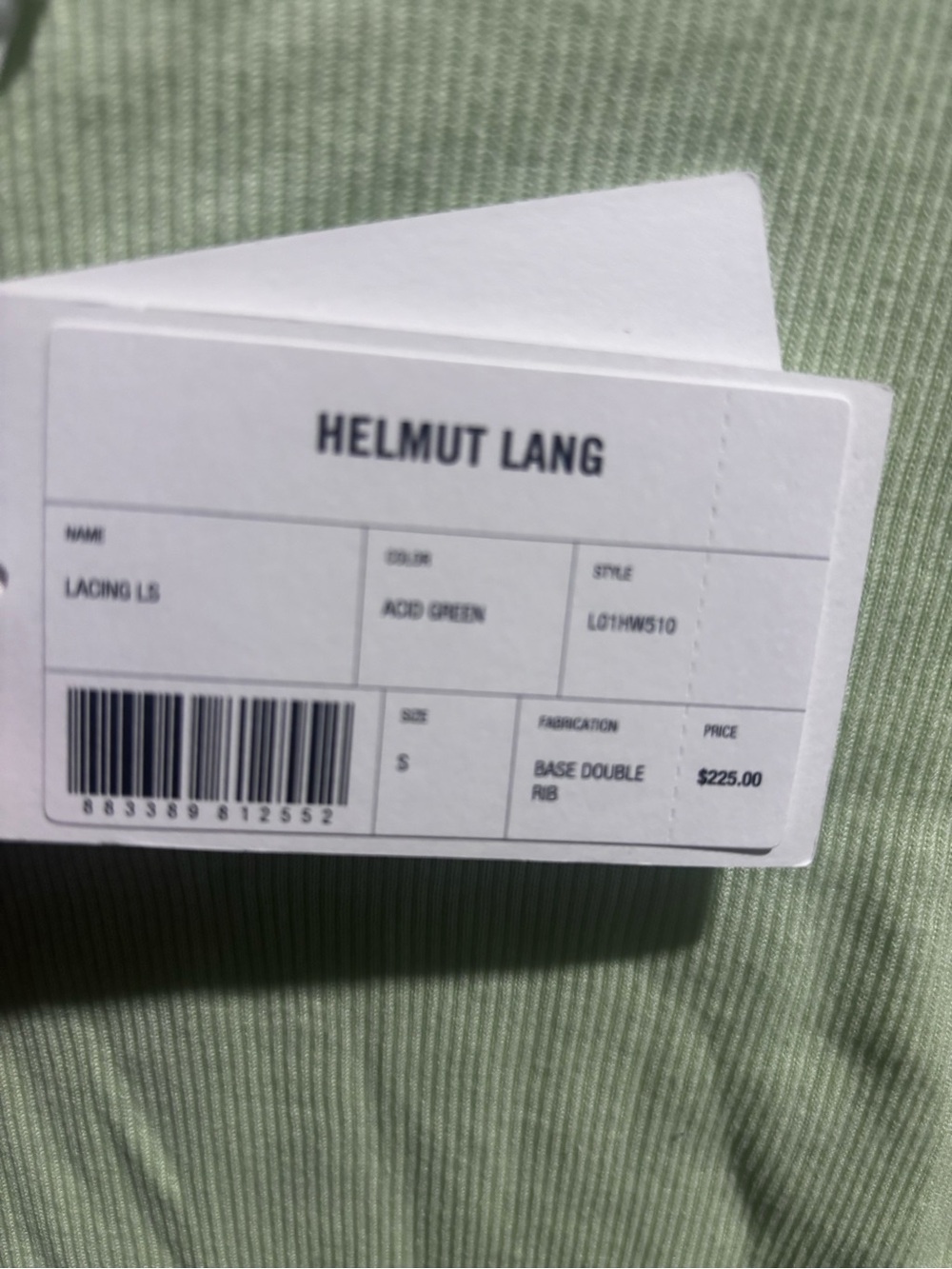 Helmut Lang Base Double Ribbed Ruched Top - Picture 8 of 13